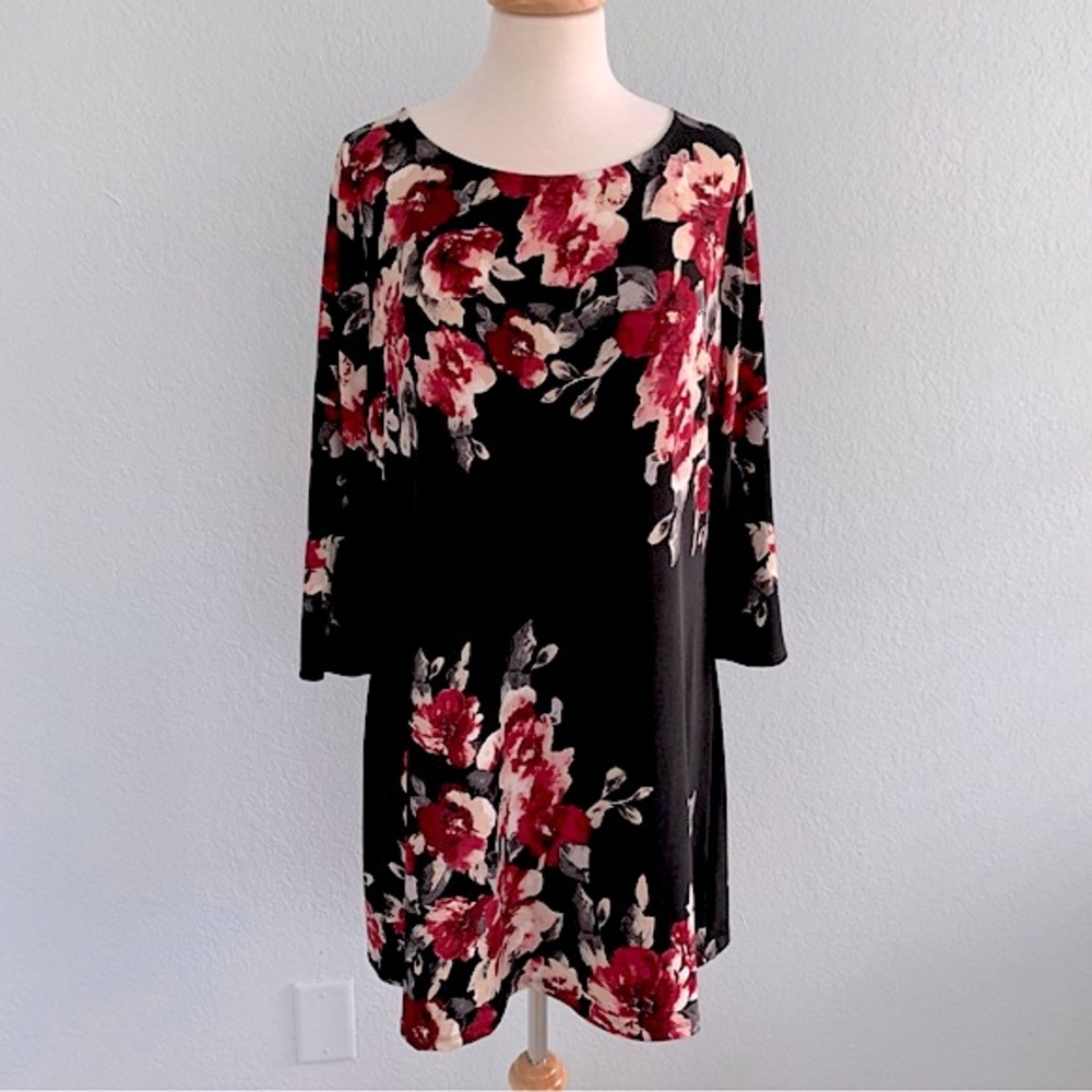 WHBM Floral Matte Jersey Dress